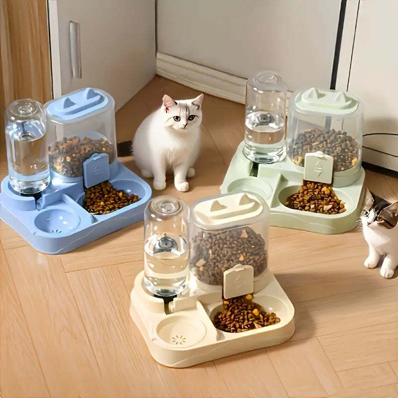 2-in-1 Automatic Pet Feeder & Water Dispenser – Gravity Station