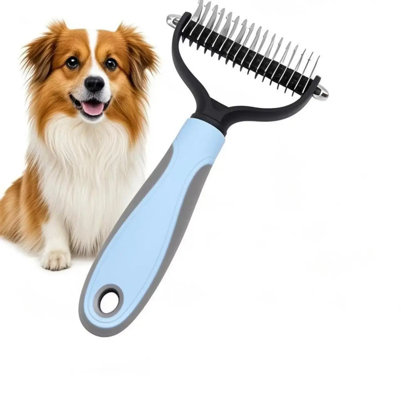 Dual-Sided Grooming Brush for Dogs & Cats – Knot & Shedding Control