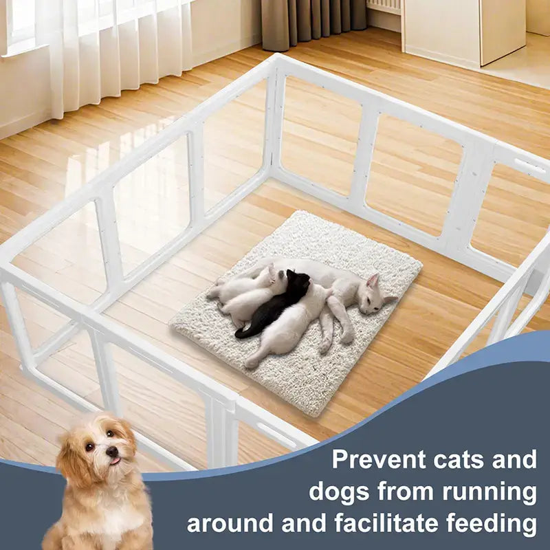 Clear Acrylic Small Pet Playpen – Indoor Enclosure