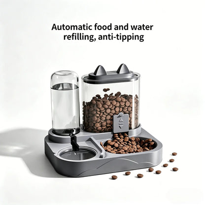2-in-1 Automatic Pet Feeder & Water Dispenser – Gravity Station