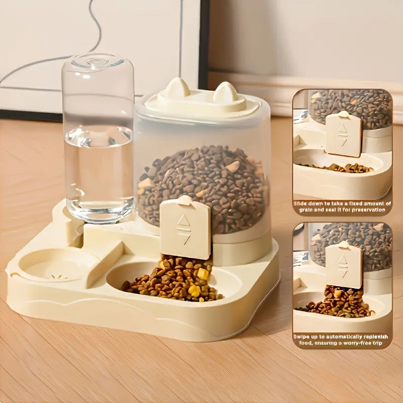 2-in-1 Automatic Pet Feeder & Water Dispenser – Gravity Station