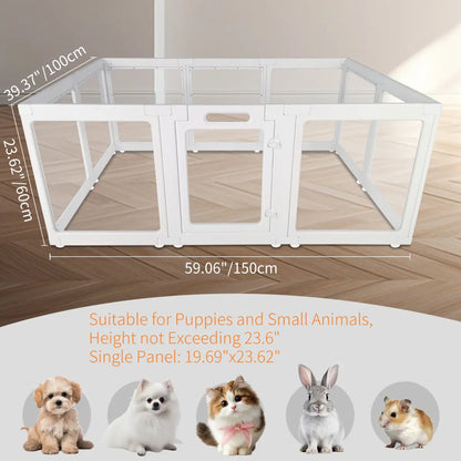 Clear Acrylic Small Pet Playpen – Indoor Enclosure