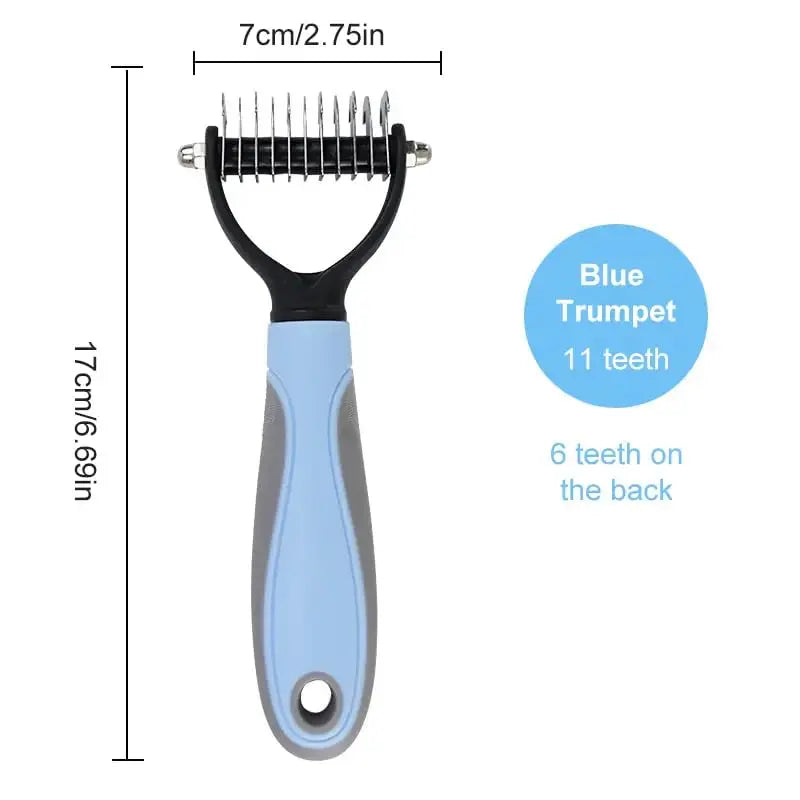 Dual-Sided Grooming Brush for Dogs & Cats – Knot & Shedding Control