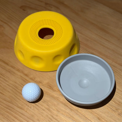 No-Mess Slow Feeder Bowl with Rolling Treat Ball