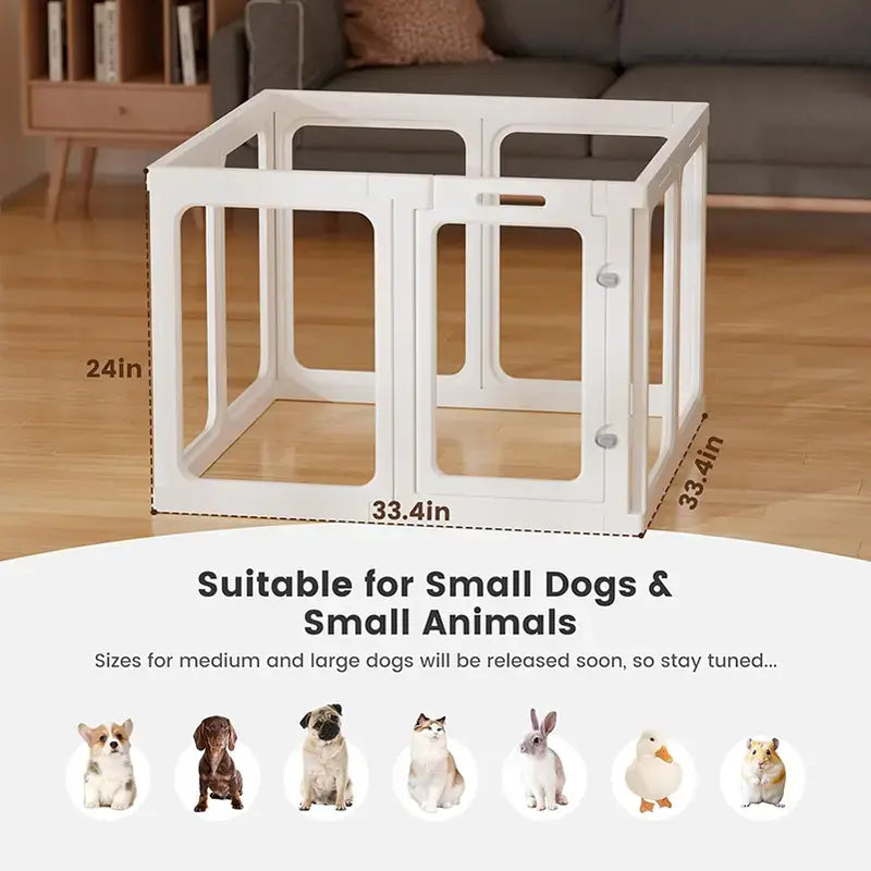 Clear Acrylic Small Pet Playpen – Indoor Enclosure