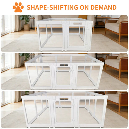 Clear Acrylic Small Pet Playpen – Indoor Enclosure