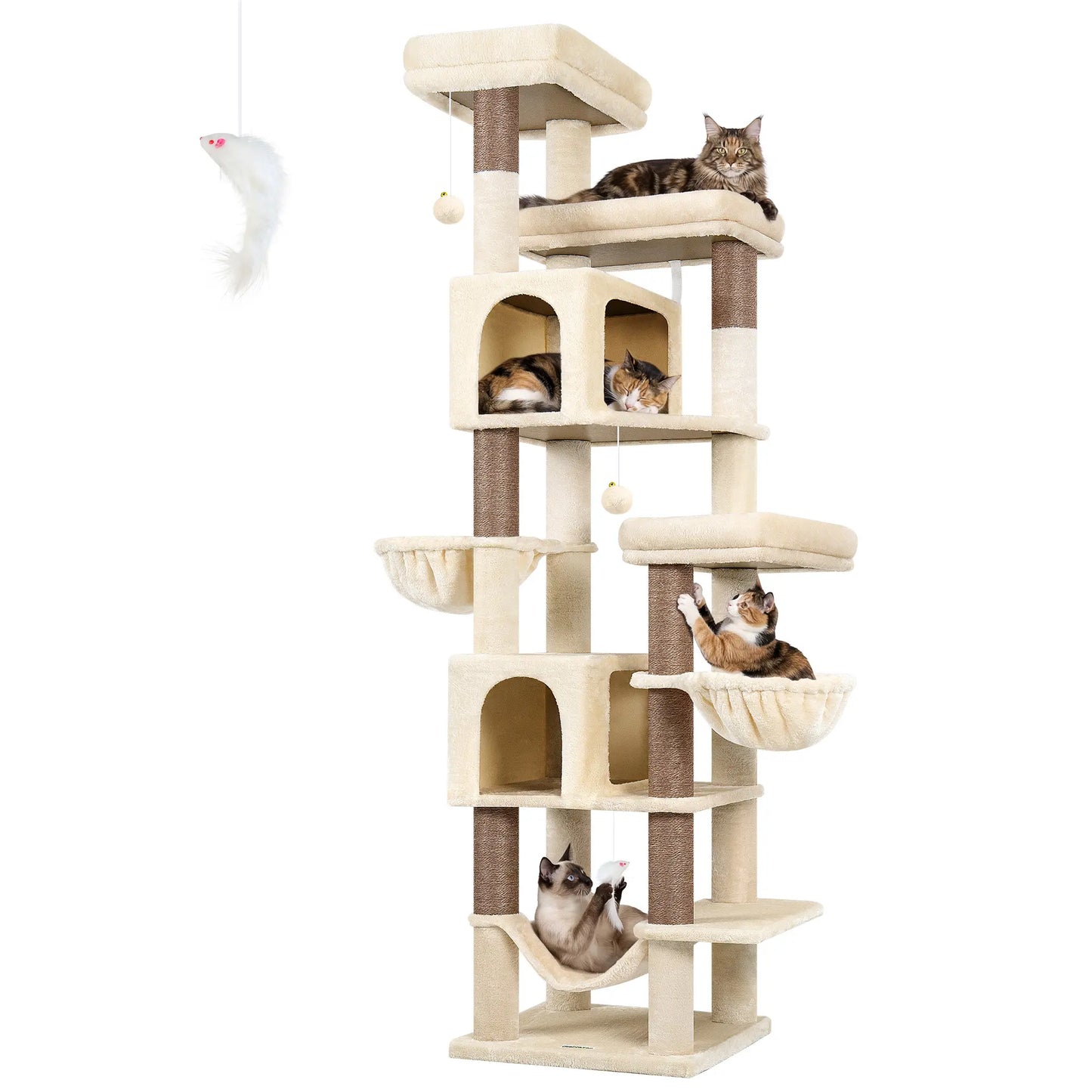 Globlazer 82" Heavy Duty Corner Cat Tree with Condos