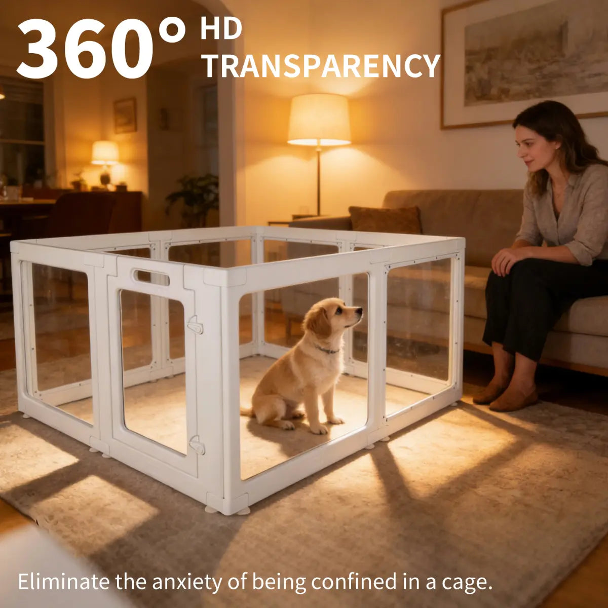Clear Acrylic Small Pet Playpen – Indoor Enclosure