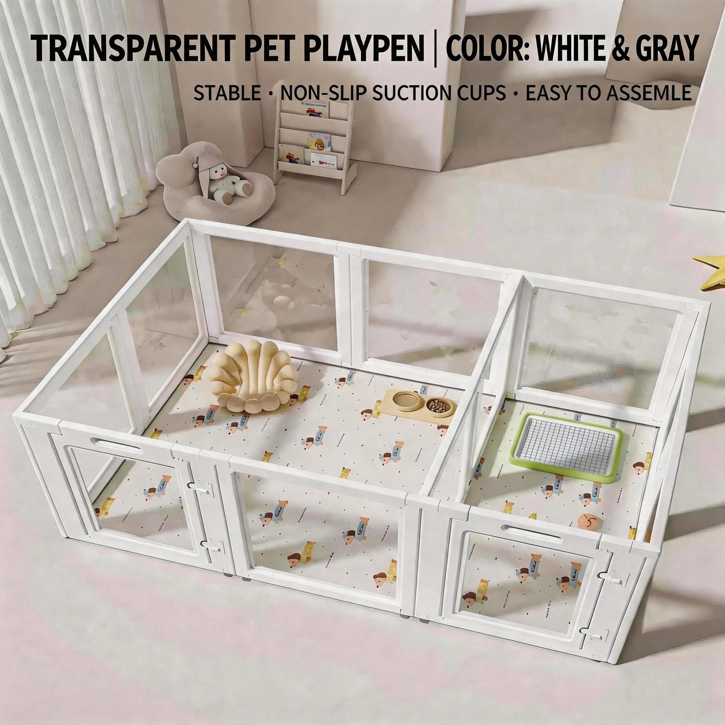 Clear Acrylic Small Pet Playpen – Indoor Enclosure