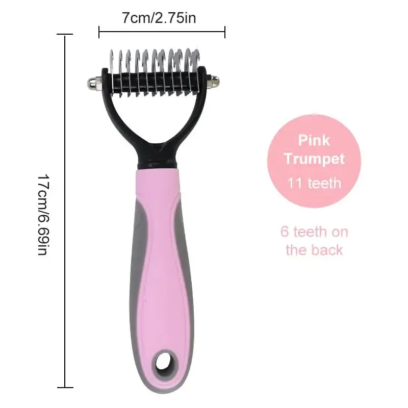 Dual-Sided Grooming Brush for Dogs & Cats – Knot & Shedding Control