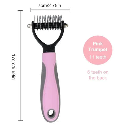 Dual-Sided Grooming Brush for Dogs & Cats – Knot & Shedding Control